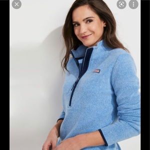 COPY - Vineyard Vines 1/2 zip sherpa, blue, XS